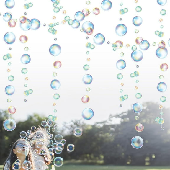 Cheerland 10-Pack Mermaid Party Decoration Rainbow Bubble Garlands