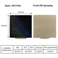 thumbnail image 2 of ZOUSSIQI Double-Sided Build Plate, PEI Spray Texture + PEY Smooth Film Spring Steel Flexible Plate 310x310mm Without Soft Magnetic Base for Most Models of 3D Printer Platforms CA919-29344, 2 of 9