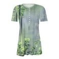 thumbnail image 4 of Workout Shirts Women Crop Lace Blouses for Women Plus Hawaiian Shirts Blue, 4 of 5