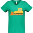thumbnail image 3 of Inktastic Bulldozer Construction Truck Women's V-Neck T-Shirt, 3 of 5
