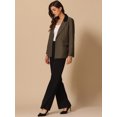 thumbnail image 3 of DARING DIVA Women's Casual Open Front Blazer Suit Jacket with Pockets S Coffee, 3 of 6