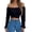 A-Black327, variant on Women's Off Shoulder Blouses Long Sleeve Ruched Crop Tops With Cross Wrap Hem Party & Daily Wear Ladies Trendy Tops
