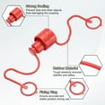 thumbnail image 5 of Uxcell 4 Set 1/2 ISO-16028 Hydraulic Hose Male Dust Cap & Female Plug Cover, Red, 5 of 7