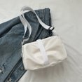 thumbnail image 4 of Bolso de hombro Oxford para mujer, bandolera sólida, bolso con cremallera para mujer (blanco), 4 of 8