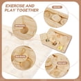 thumbnail image 2 of Thren Wooden Hamsters Foraging Toy Rabbit Puzzle Toy with 6 Food Holes Interactive Treat Dispenser Toy for Rabbits Bunny Rats,7" x 5.5" x 0.79", 2 of 8