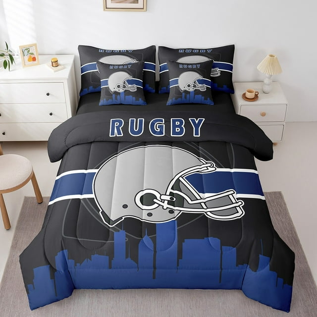 YST Video Game Comforter Set 7 Pieces, Soccer Football, Full, 7 Count