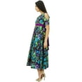 thumbnail image 4 of Bimba Women's Cotton Cold-Shoulder Long Dress With Pom Pom Chic Trendy Clothing, 4 of 8