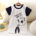 thumbnail image 2 of WNVMWI Summer Infant Clothes Baby Boy Short Sleeve Bodysuit Boys Cotton Going Out Romper Newborn Onesies 0-3 Months White, 2 of 3