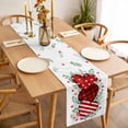 thumbnail image 3 of Valentine's Day Table Runner 60 Inches Long Farmhouse Dress Scarves, Red Striped Checked Love Eucalyptus Dining Tablerunner for Coffee Table/Kitchen Island/Party Décor, 13" x 60", 3 of 8