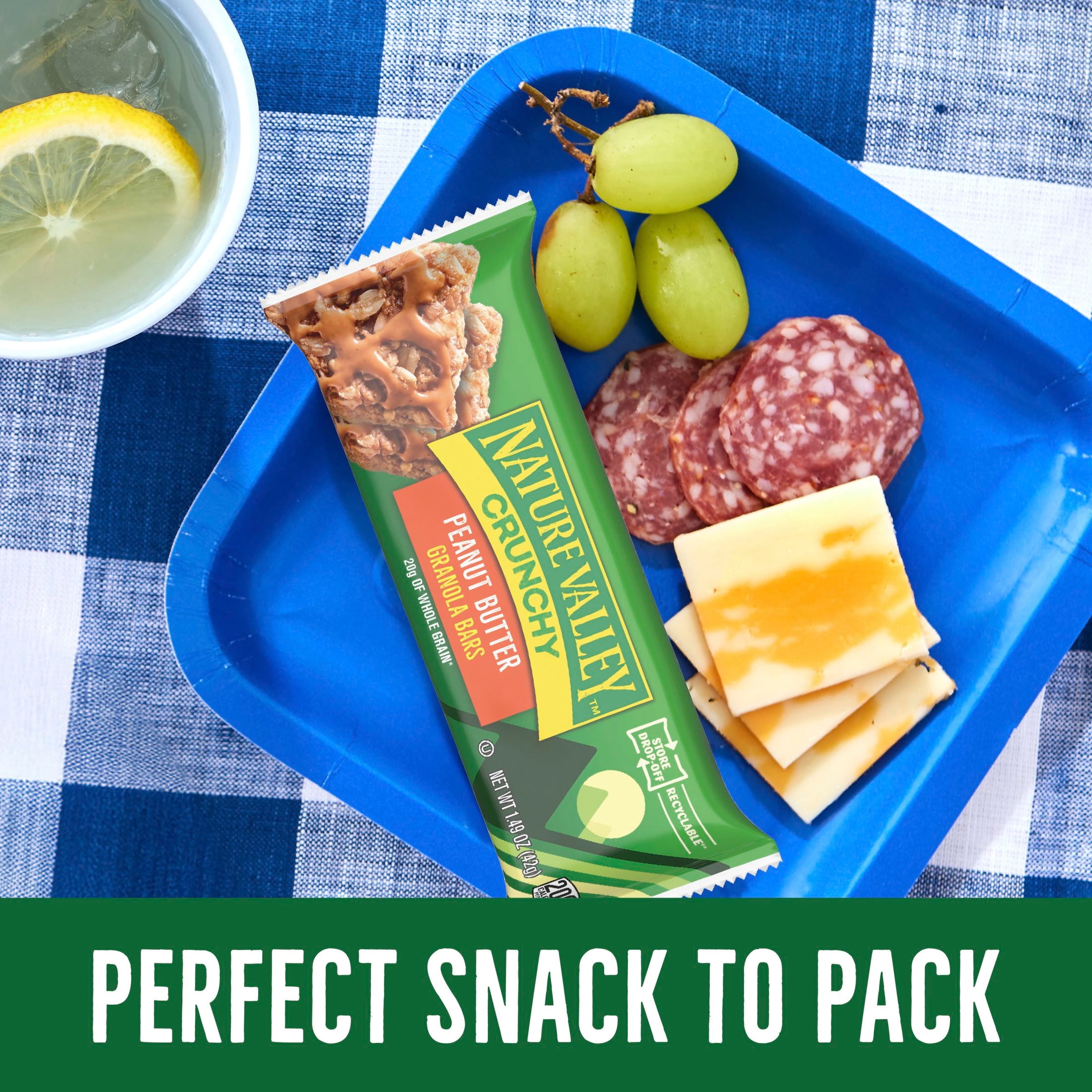 (6 pack) Nature Valley Crunchy Granola Bars, Peanut Butter, 30 Count, 22.35 oz (15 Pouches)