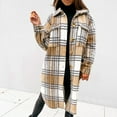 thumbnail image 5 of Fashion Plaid Botton Jackets for Womens 2024 Plus Size Casual Pockets Printed Long Sleeve Tops Jacket Plaid Coat, 5 of 8