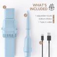 thumbnail image 2 of STARUMENT Aspiradora de mano portátil inalámbrico para polvo, pelo de mascotas, hogar sucio, interior del automóvil, ligero, fácil de usar, diseño compacto, batería recargable con cable USB-C (azul), 2 of 5
