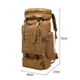 thumbnail image 2 of Mochila impermeable de 80 l para entrenamiento al aire libre, senderismo, camping, bolsa Molle (caqui) Ehuebsd Para estrenar, 2 of 9