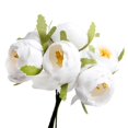 thumbnail image 1 of Rose Buds Flor Artificial Nupcial Ramo Hecho en hogar Decoración De Bricolaje Blanco Soledad Flores artificiales de la seda de Rose, 1 of 7