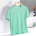 thumbnail image 4 of Gamivast Mens Athletic Shirts & Tees Lightweight Mesh Knit Crew Neck Short Sleeve Gym Shirts Breathable Workout Shirts Solid Shoulder Detail Running, 4 of 5