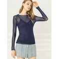 thumbnail image 2 of INSPIRE CHIC Women's Long Sleeve Mesh with Spaghetti Strap Camisole Tops, 2 of 4