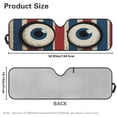 thumbnail image 5 of HUIACONG US Flag Eyes Windshield Sun Shade for 2007-2023 Wrangler Rubicon Sahara TJ JK JKU 2 & 4 Door-Blocks UV Rays Sun Visor Protector,Car Sun Shade,Black Car Sun Shade, 5 of 6
