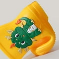 thumbnail image 5 of Toddler Rubber Boots Kids Toddler Waterproof Rain Boots with Fun Dinosaur Pattern Non Sole Lightweight Outdoor Play Shoes Rain Boots for Boys Yellow 17, 5 of 7