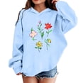 thumbnail image 2 of Girls Fashion Hoodie Sweatshirt Long Sleeve Loose Fit Casual Top For Kids, 2 of 4