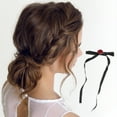 thumbnail image 2 of Unique Bargains 1 Pc Rose Bow Ribbon Hair Clips Hairdo Clip for Home Red Black, 2 of 5