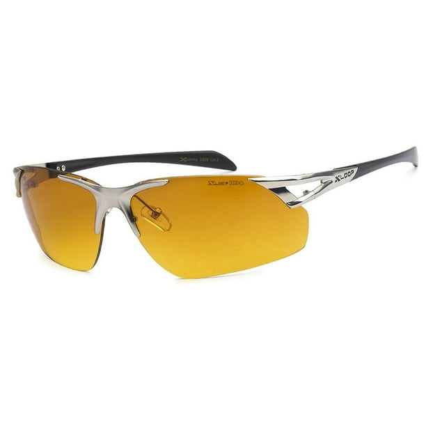 SPORT WRAP HD NIGHT DRIVING VISION SUNGLASSES YELLOW HIGH DEFINITION