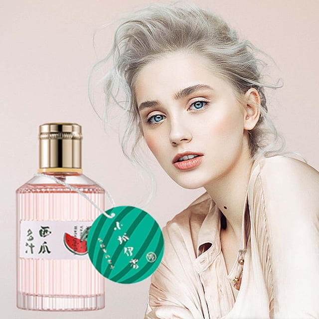 Perfumes para Mujer, Fragancias de Mujer Perfume de Mujer Sandía Fresa Pequeño Fresco Natural Duradero Ligero fold hode