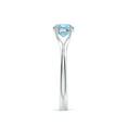 thumbnail image 3 of Angara Natural 0.72 Ct. Aquamarine Solitaire Ring in Sterling Silver for Women (Ring Size: 5), 3 of 10