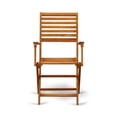 thumbnail image 4 of Pemberly Row Wood Patio Dining Chairs in Natural Oil (Set of 2), 4 of 6