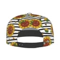 thumbnail image 2 of Kdxio Cute Sunflowers Print Snapback Hat for Men Women,Adjustable Baseball Cap, 2 of 7