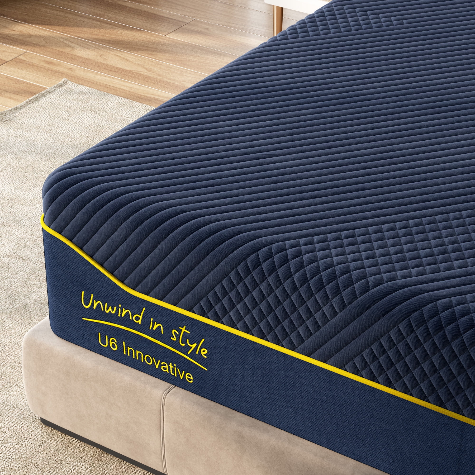 Wellynap 14" King Size with 3 Foam Layers, Gel-Infused Memory Foam Bed Mattress, Medium Firmness, Breathable and Washable, 100 Trials, Furniture Ergonomic