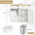 thumbnail image 2 of LDAILY Moccha Kitchen Tilt Out Trash Cabinet, Hideaway Recycling Cabinet with Adjustable Shelves, 2 Drawers, Freestanding Laundry Hamper, Pet Proof Trash Can for Living, Dining Room (White), 2 of 18