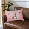 thumbnail image 3 of Happy Valentine's Day Manx holding flowers Quilt Pillowcase Cat Lover Kitten Owner Gifts Throw Pillow Cover Bed Home Decor - 3005, 3 of 5