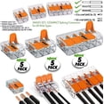 thumbnail image 2 of Wago 2 Port (5) 3 Port (5) 5 Port (5) 221 Splicing Connector, Lever-Nut Assortment Pocket Pack for All Wire 12-24 AWG, 2 of 2