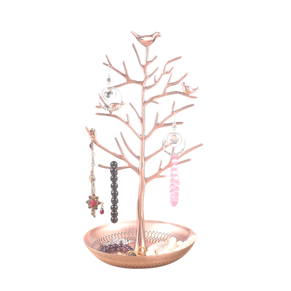 Details about   Vintage Retro Bird Tree Earrings Necklace Jewelry Holder Display Show Stand Rack 