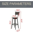 Swivel Bar Stools Set of 2 Round Counter Height 360° Roatating Chairs