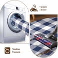 thumbnail image 6 of Hallway Runner Rug 2.7'x5', Navy Blue White Plaid Long Non-slip Runner Rugs, Farmhouse Checkered Buffalo Washable Outdoor Indoor Throw Floor Carpet Mat for Living Room/Bedroom/Kitchen/Office/Laundry, 6 of 9