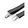 thumbnail image 2 of INSPIRE CHIC Unisex Clip-on Adjustable Elastic Y Back Stripes Suspender Black White, 2 of 3
