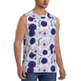 thumbnail image 2 of Fotbe Men's Daisies Flowers Print Men's Sleeveless Muscle Tank Tops Casual T-Shirts for Gym Workout Beach-3X-Large, 2 of 8