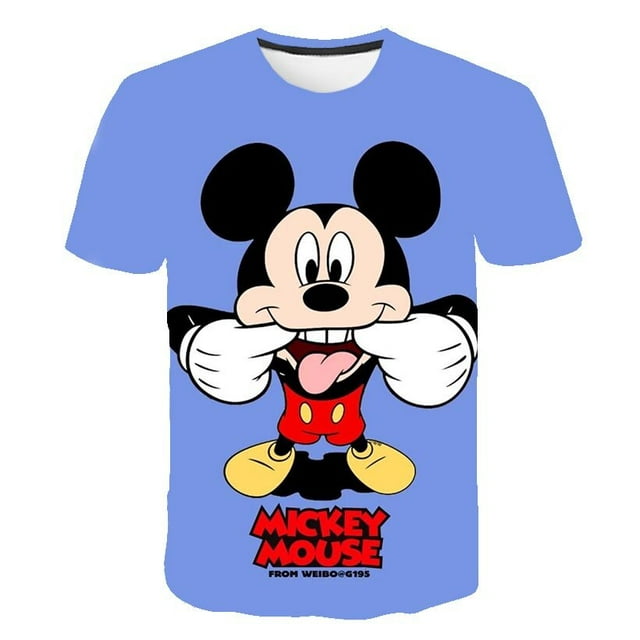 Verano niñas Mickey Mouse camisetas disfraces moda manga corta camisetas ropa Disney serie 3D dibujos animados Casual Tops Tees12T Gao Jinjia LED