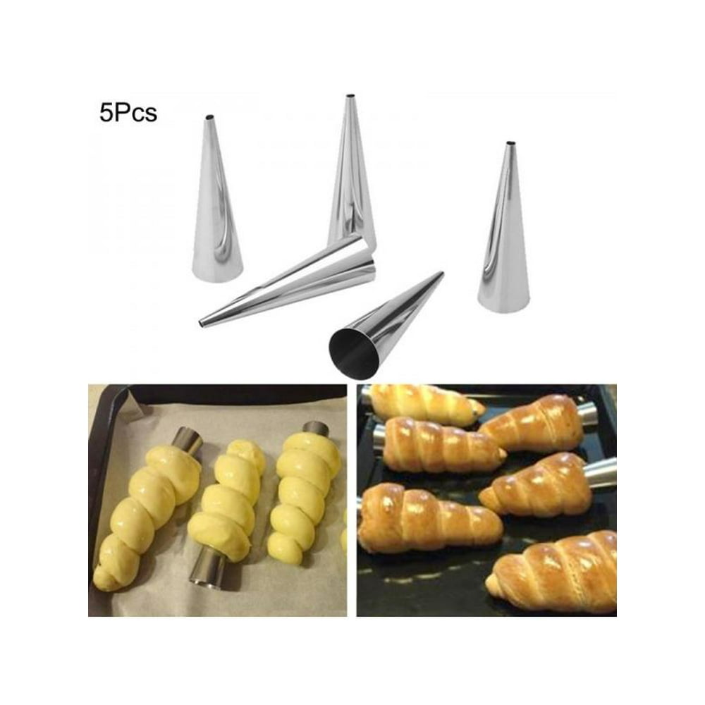 Stainless Steel Pastry Molds Cream Horn Cone Shape Bread Baking Mould