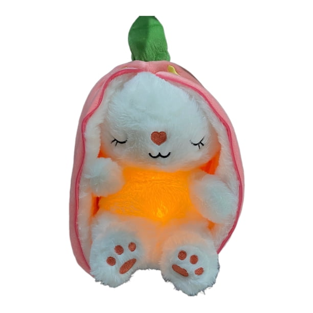 New Breathing, Light-Up, Musical Plush Toy: Koala Bear Doll, Kapi Bala, a Sleep Aid and Companion, Breathing, Eye-Closed Strawberry Rabbit