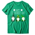 thumbnail image 4 of VNKIDY Womens Short Sleeve Crewneck TShirt With Happy St Patricks Day Cartoon Elf Clover Graphic Casual Loose Fit Tees For Saint Patricks Day Daily Wear Green XL, 4 of 6