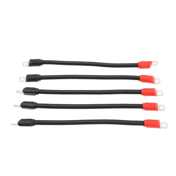 Cable de batería de carrito de 4Guges, 5 pc reduce la batería batería de servicio pesado kit de alambre de cobre puro con orejetas de alambre para automóvil 36V 48V carros de