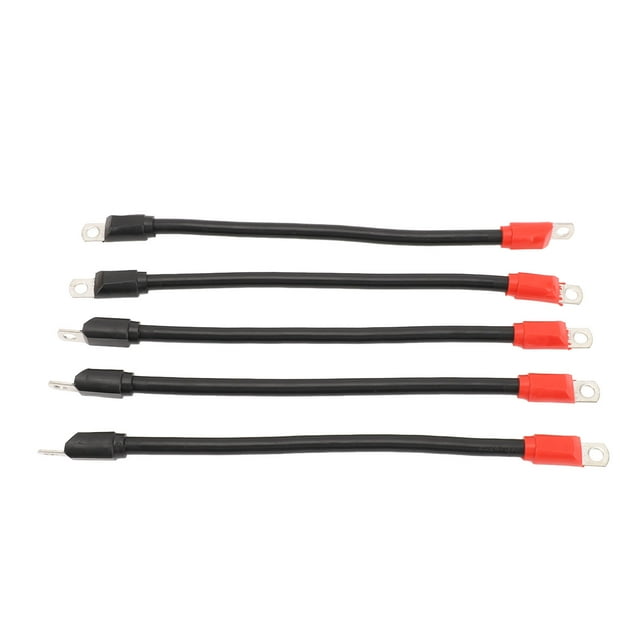 Kit De Alambre De Cobre Puro Para Batería, Funda De PVC Flexible, Calibre 4, Cable De Batería Para Carrito De, 5 Piezas Con Terminales De Alambre Para Carritos De DC AC
