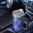 thumbnail image 6 of 40oz Pioneer Flower Floral Print Pattern Insulated Tumbler with Handle, BPA-Free Leak Proof Lid and Straws, Double Wall Vacuum, Hot 12h/Cold 34h, 6 of 6