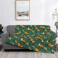 thumbnail image 5 of KLL Green Plants with Fox Print Fleece Throw Blanket, Horizontal Fleece Bedding Cute Soft Blankets Comfy Fleece Flannel Plush Home Decor for Couch & Bed -40"x30", 5 of 9