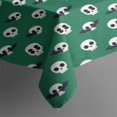 thumbnail image 3 of Green Skull Bat Pattern Rectangle Tablecloth 60"x84",Waterproof Polyester Rectangle Table Cloth, Wipeable Spillproof Polyester Tablecloth for Dining, Camping, Indoor and Outdoor, 3 of 5