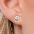 thumbnail image 3 of Gem Stone King 14K Yellow Gold Stud Earrings Round Forever One 1.00cttw Moissanite from Charles & Colvard, 3 of 7