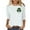 White, variant on LIaqionyy St Patrick's Day Women Shamrock Graphic T-Shirt 3/4 Sleeve Crewneck Loose Casual Festival Tops
