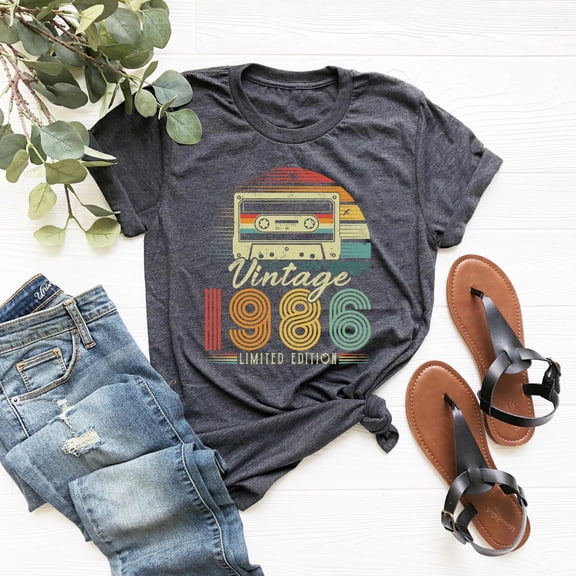 Velto 1986 Vintage Birthday Shirt ,Vintage 1986, 1986 Shirt, 39th Birthday Shirt, 39th Birthday Best Friend, 39th Birthday Woman, Limited 1986 Tee All Size S-5XL